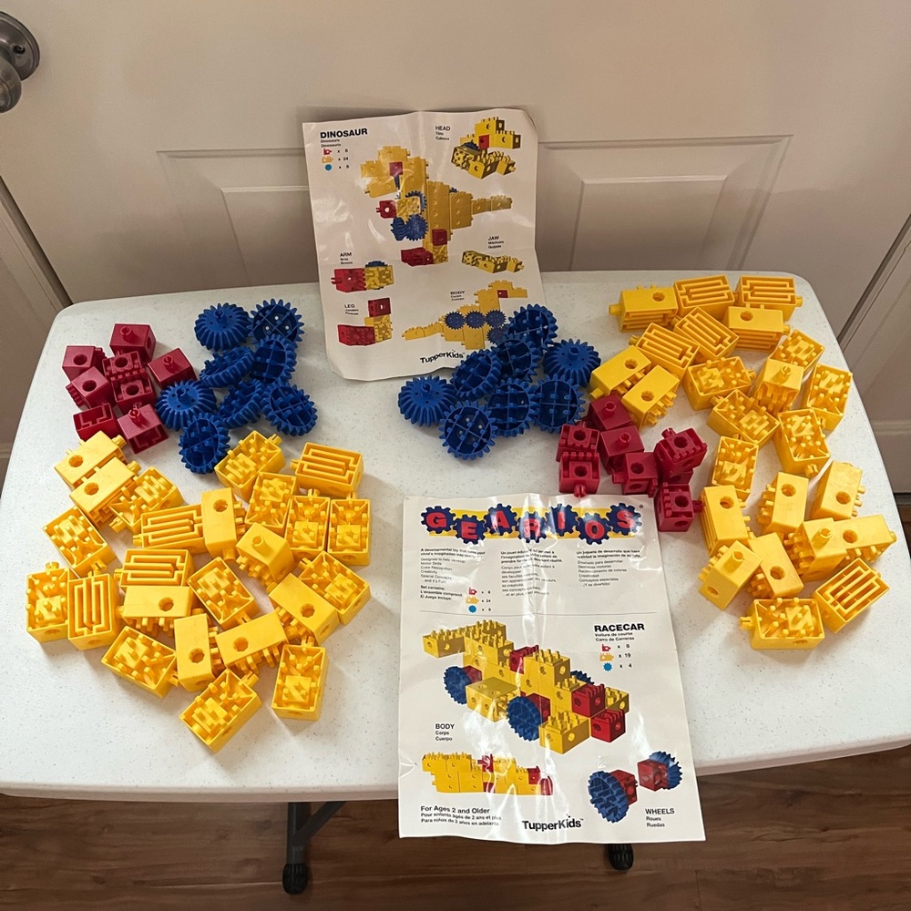 Tupperware Gearios Building Blocks - 2 Complete Sets